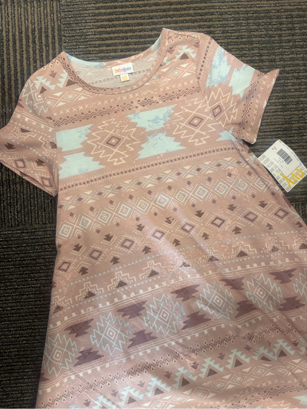 NWT LuLaRoe Carly High-Low Aztec Print Dress SZ XXS